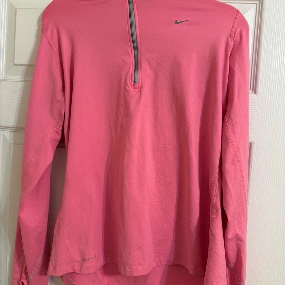 Nike Pink Quarter-Zip Dri-FIT Pullover